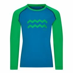 Bester Verkauf ⭐ FRILUFTS ITASY PRINTED LONGSLEEVE Kinder - Funktionsshirt Moroccan Blue 😍